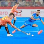 India and Australia players in action. PHOTO COURTESY