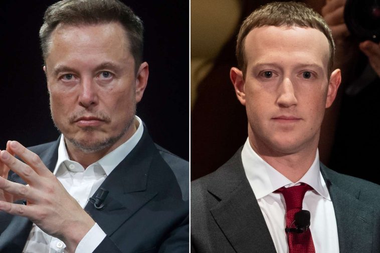 Elon Musk and Mark Zuckerberg. PHOTO: COURTESY