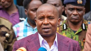 Interior CS Kithure Kindiki addressed the audience in Meru North, on November 6, 2023, PHOTO COURTESY KITHURE KINDIKI