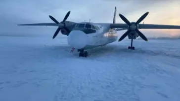 Russian Passenger Plane Lands On Frozen River By Mistake. PHOTO COURTESY