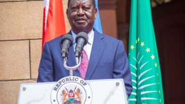 Azimio Leader Raila Odinga on Wednesday issuing an address. PHOTO COURTESY