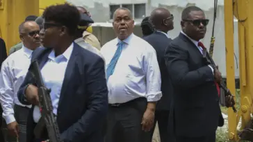 Haitian Prime Minister Garry Conille as he visits the General Hospital in Port-au-Prince, Haiti, Tuesday, July 9, 2024. PHOTO COURTESY
