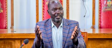 Former Uasin Gishu Deputy Governor John Barorot at his office.