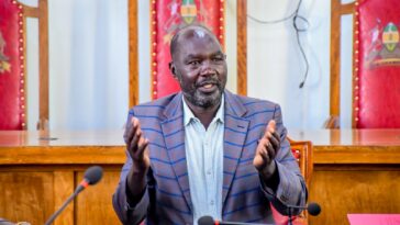 Former Uasin Gishu Deputy Governor John Barorot at his office.