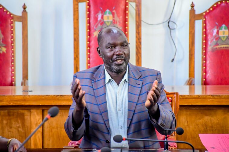 Former Uasin Gishu Deputy Governor John Barorot at his office.