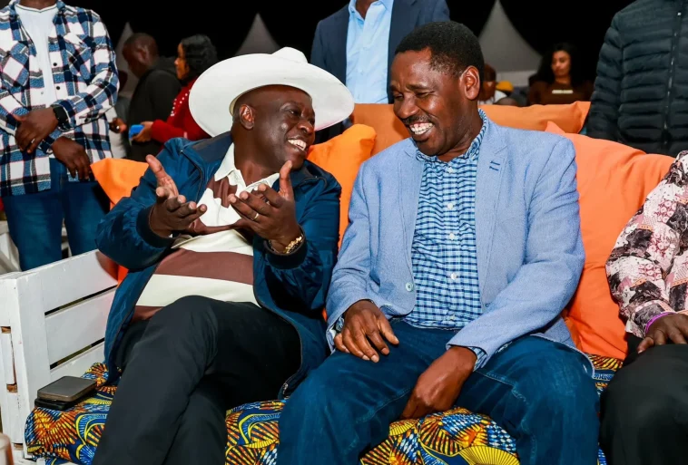 Former Deputy President Rigathi Gachagua and Party of National Unity (PNU) leader Peter Munya met